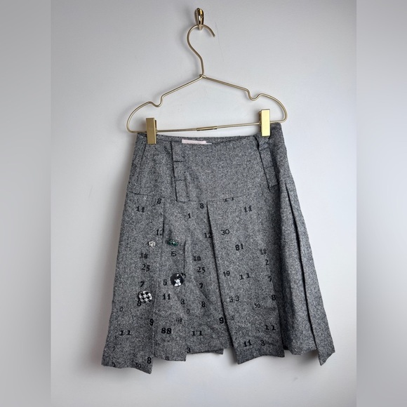 Baby Mara Girls Artsy Pin Tweed Skirt 8 - Picture 1 of 8